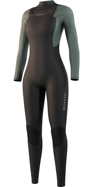 2026 Mystic Womens Star 3/2mm Chest Zip Wetsuit 35000.250052 - Dark Olive